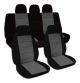 Two-Tone Car Seat Covers with 3 Rear Headrest Covers - Full Set