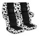 Animal Print and Black Car Seat Covers with 2 Front Headrest Covers - Full Set