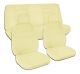 Solid Colour Car Seat Covers with 2 Front Headrest Covers - Full Set