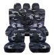 Camouflage Car Seat Covers with 3 Rear Headrest Covers - Full Set