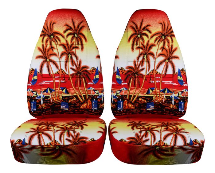 red-w-palm-tree-hawaiian-car-seat-covers-front