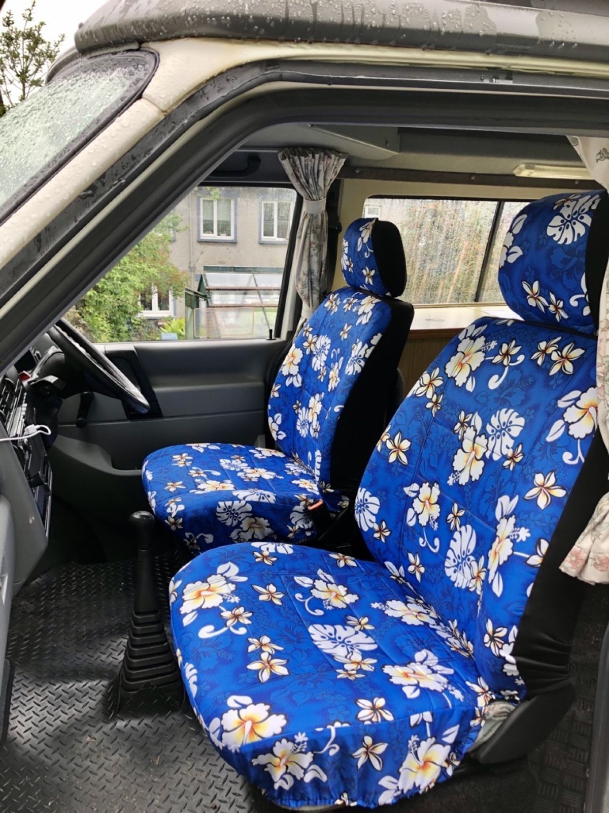 Yellow Flower Print Pet Car Seat Cover