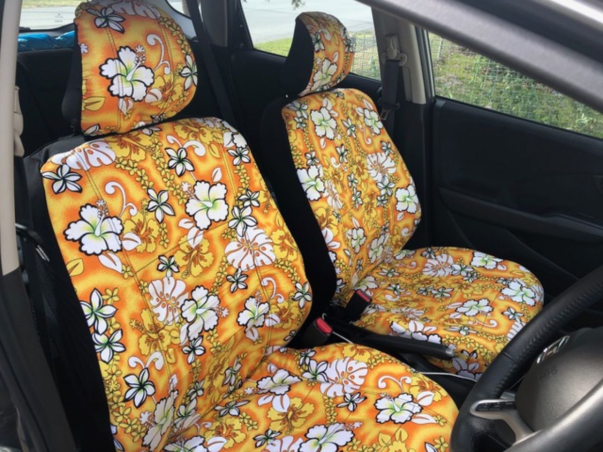 Hawaiian Fruit Tropical Print Pet Car Seat Cover main image 1