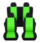 2-Tone Car Seat Covers with 4 (2 Front + 2 Rear) Headrest Covers - Full Set