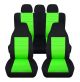 2-Tone Car Seat Covers with 3 Rear Headrest Covers - Full Set