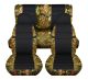 Camouflage and Black Car Seat Covers with 2 Front Headrest Covers - Full Set