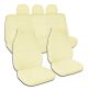 Solid Color Car Seat Covers with 3 Rear Headrest Covers - Full Set
