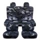Camouflage Car Seat Covers with 2 Rear Headrest Covers - Full Set