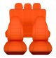 Solid Car Seat Covers with 3 Rear Headrest Covers - Full Set