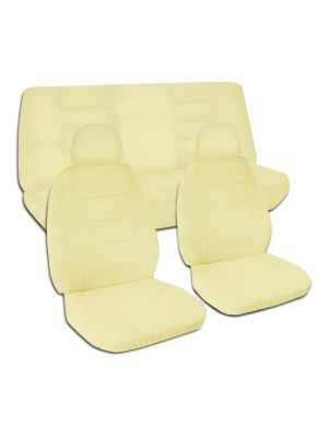 Solid Color Car Seat Covers with 2 Front Headrest Covers - Full Set