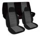 Two-Tone Car Seat Covers with 2 Front Headrest Covers - Full Set