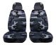 Camouflage Car Seat Covers with 2 Separate Headrest Covers - Front