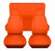 Solid Car Seat Covers with 2 Front Headrest Covers - Full Set
