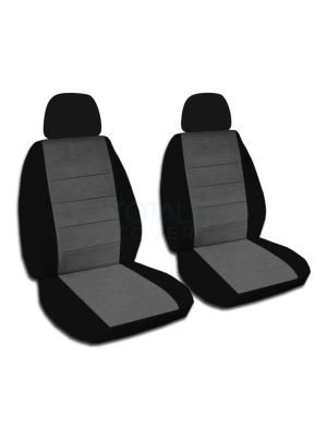 Two-Tone Car Seat Covers with 2 Separate Headrest Covers - Front