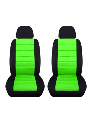 2-Tone Car Seat Covers with 2 Separate Headrest Covers - Front