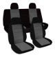Two-Tone Car Seat Covers with 2 Rear Headrest Covers - Full Set