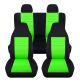 2-Tone Car Seat Covers with 2 Rear Headrest Covers - Full Set