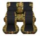 Camouflage and Black Car Seat Covers with 2 Front Headrest Covers - Full Set
