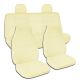 Solid Color Car Seat Covers with 2 Rear Headrest Covers - Full Set