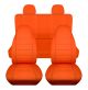 Solid Car Seat Covers with 2 Rear Headrest Covers - Full Set