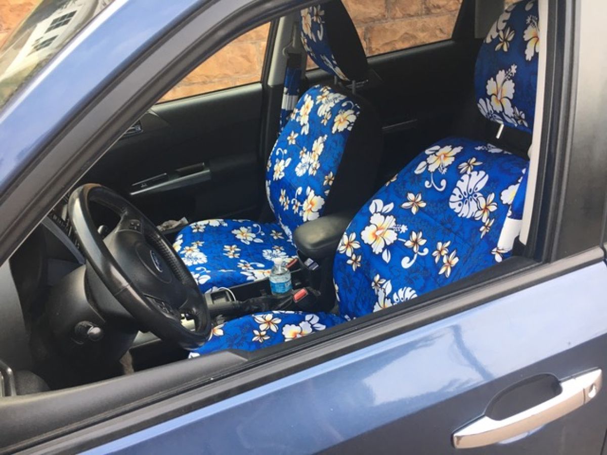 Watercolor Hibiscus Floral Hawaiian Print Pet Car Seat Cover main image 1