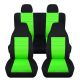 2-Tone Car Seat Covers with 2 Rear Headrest Covers - Full Set