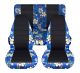 Hawaiian Print and Black Car Seat Covers - Full Set