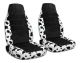 Animal Print and Black Car Seat Covers - Front