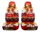Hawaiian Print Car Seat Covers with 2 Separate Headrest Covers - Front