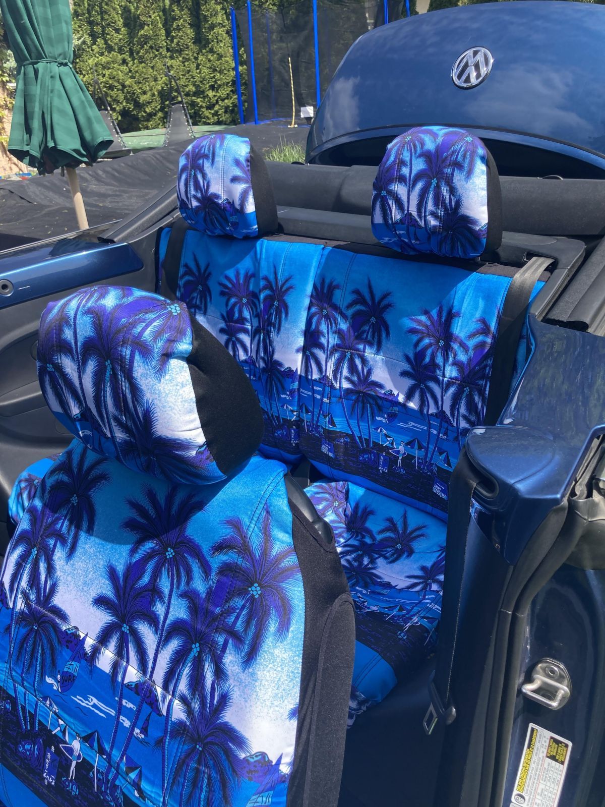 Hawaiian Neon Pineapple Print Car Seat Covers