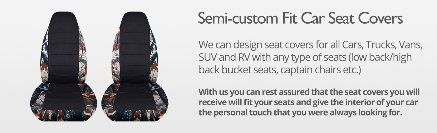 Camo and Black Car Seat Covers