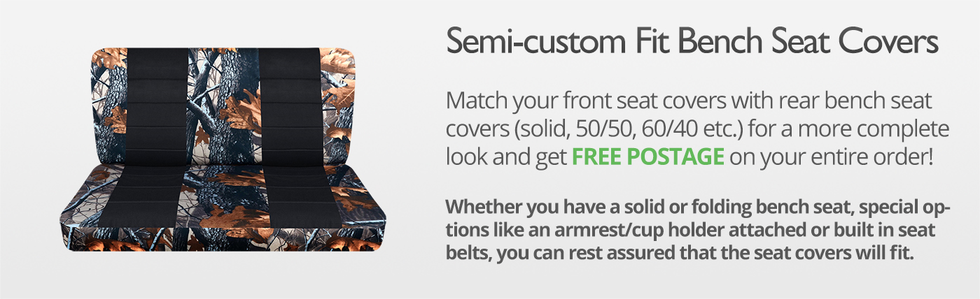 Camo and Black Truck Seat Covers